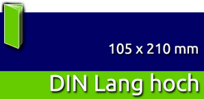 Broschüren | Rückendrahtheftung | DIN Lang hoch