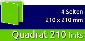 Faltblätter | Quadrat 210 links | 4 Seiten